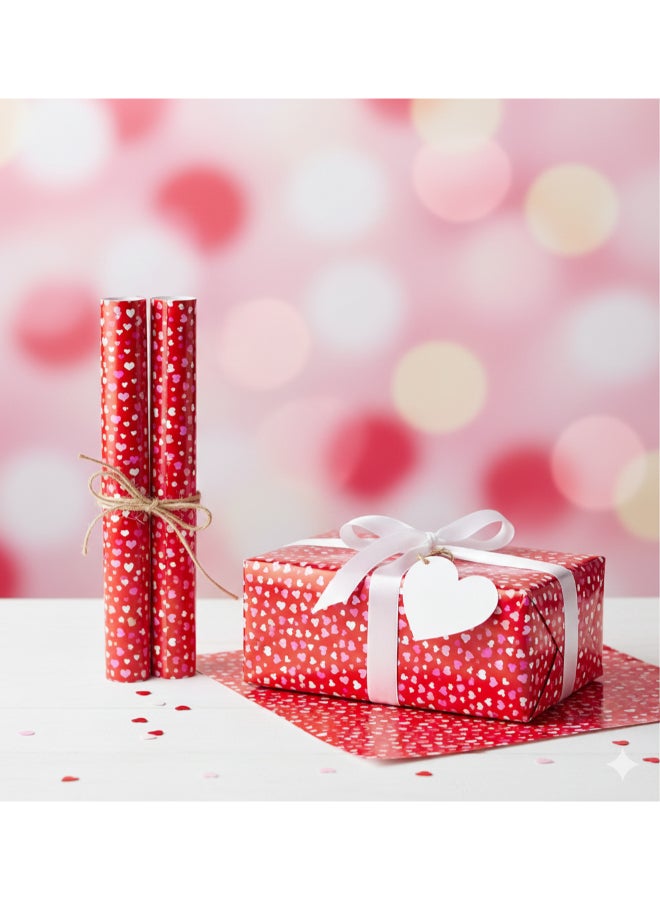 Red Heart Wrapping Paper Roll - Image 2